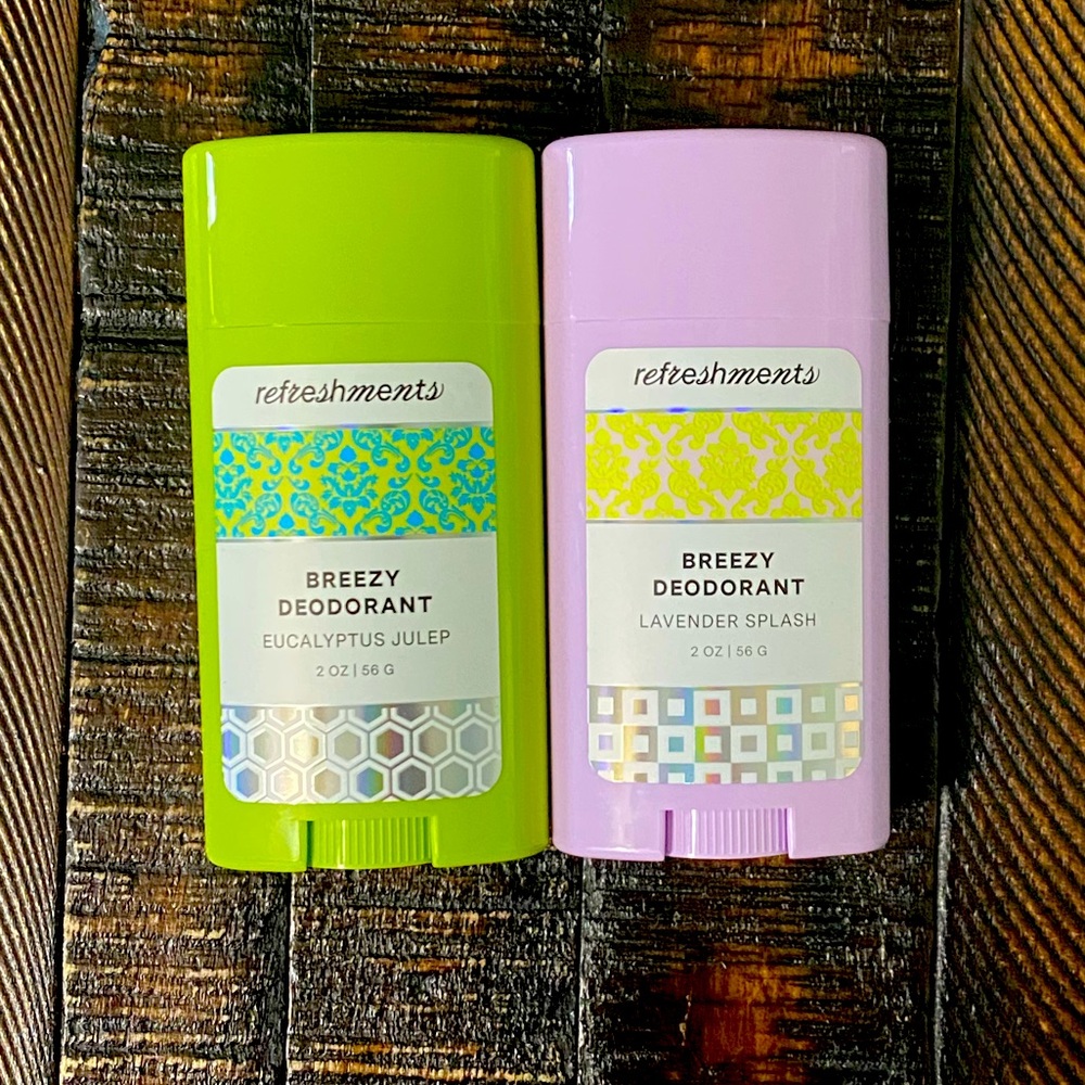 2 Pack of REFRESHMENTS Natural Deodorant